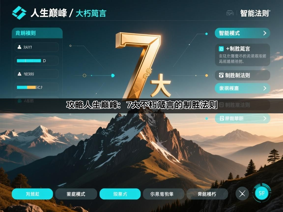 攻略人生巅峰：7大不朽箴言的制胜法则