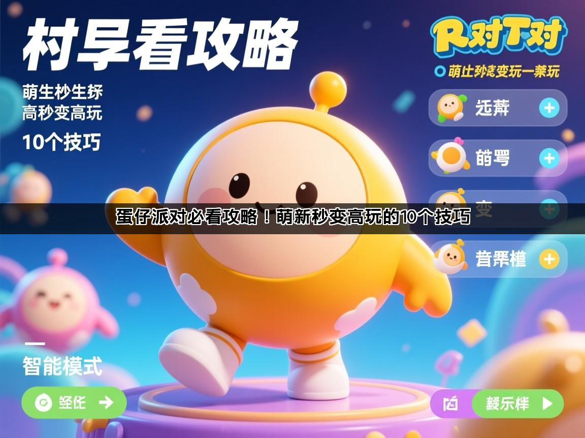 蛋仔派对必看攻略！萌新秒变高玩的10个技巧